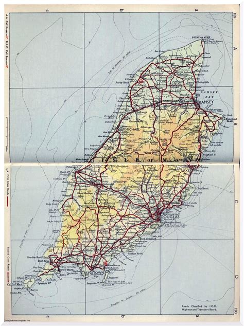 Large old road map of Isle of Man | Isle of Man | Europe ...