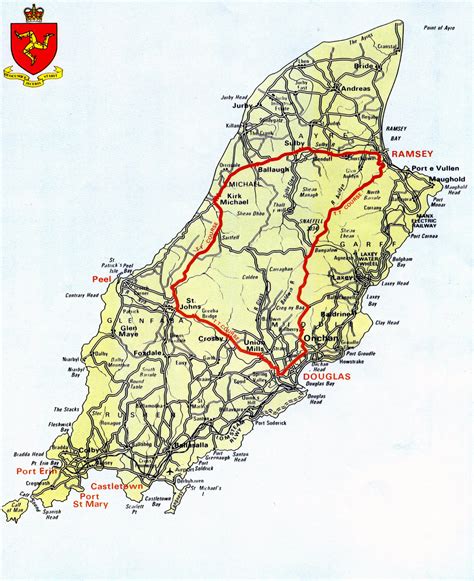 Large scale road map of Isle of Man | Isle of Man | Europe ...