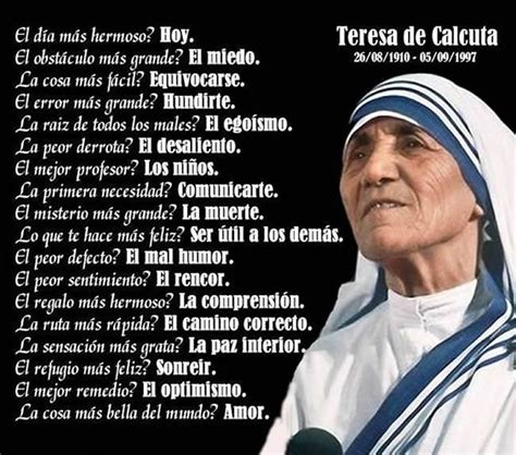 Las 15 mejores frases de la Madre Teresa de Calcuta ...