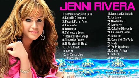 Las 25 Mejores Canciones de Jenni Rivera Baladas Románticas   Exitos ...