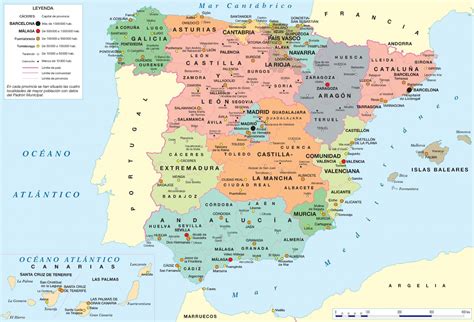 Las 50 provincias de España y sus capitales  mapa incluido ...