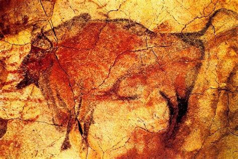 Las cuevas de Altamira: pinturas del arte rupestre   Bisonte macho erguido
