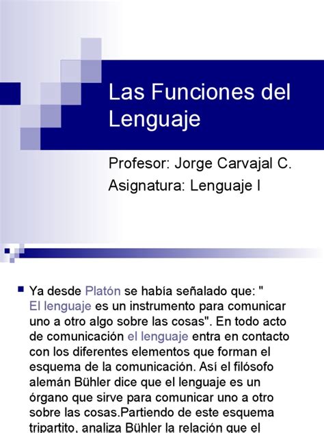 Las Funciones Del Lenguaje | Lingüística | Comunicación ...