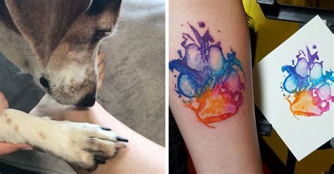 Las huellas de perro quedan genial como tatuajes, aquí ...