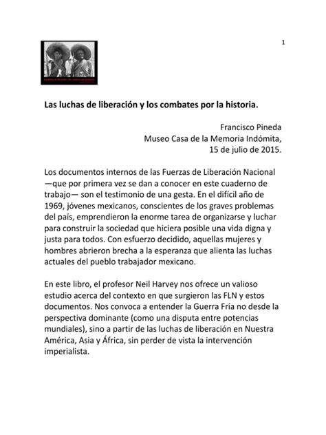 Las Luchas de Liberación y Los Combates Por La Historia | PDF ...