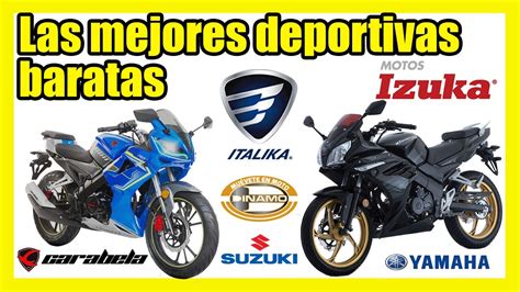 Las mejores motocicletas DEPORTIVAS BARATAS || Menos de 50,000 MXN ...