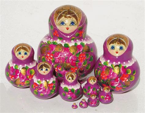 Las Munecas Rusas Coloridas Flores Matrioska Set 10pc   $37.00 USD ...