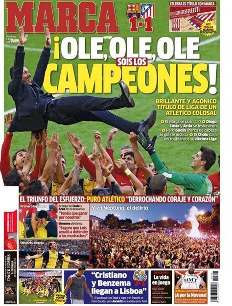 Las portadas del Atlético Madrid Campeón Liga Española