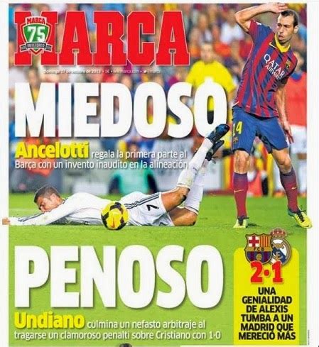 Las portadas del clásico Barcelona Real Madrid 2013