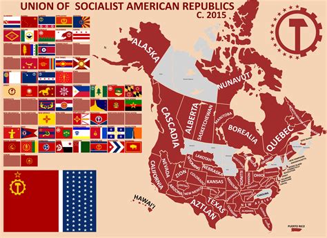 Latest Map of the Union of Socialist American Republics in /r ...