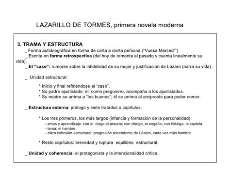 Lazarillo , Primera Novela Moderna