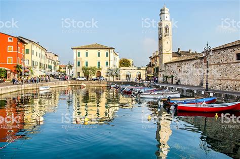 Lazise Lago Di Garda Verona Veneto Italy Stock Photo ...