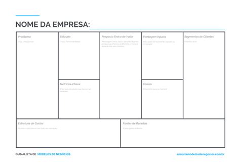 Lean Canvas em PDF   O Analista de Modelos de Negócios