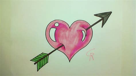 Learn How To Draw A Cute Heart with an Arrow ...