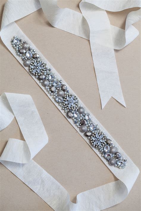 Learn how to make this chic DIY rhinestone bridal sash!