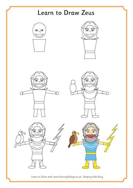 Learn to Draw Zeus | Learn to draw, Zeus, Easy cartoon drawings