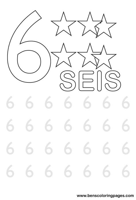 Learn to write number six in spanish.