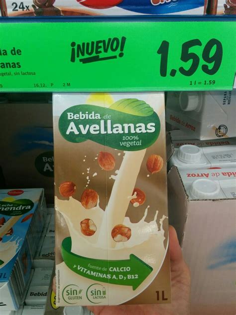 leche avellanas Lidl  ¡PRECIOS Imbatibles 2021!