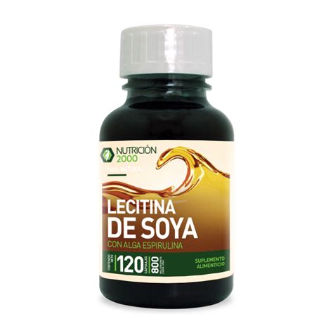 Lecitina de Soya con Alga Espirulina 120 Cápsulas 500 mg ...