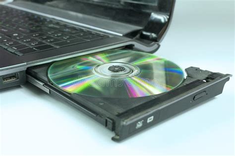 Lector de CD ROM abierto imagen de archivo. Imagen de ...