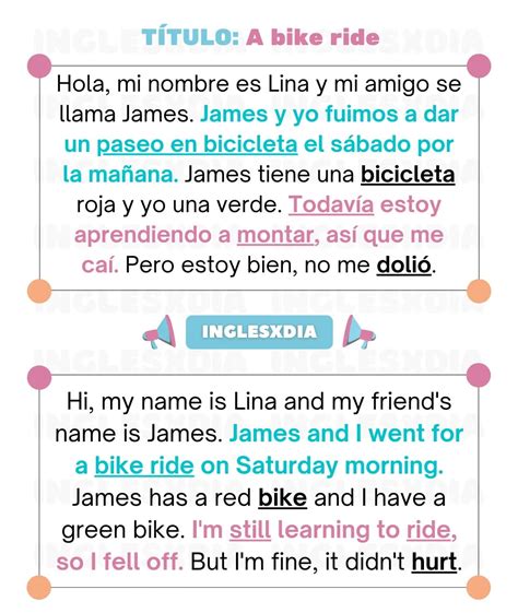 Lectura en inglés · A ride bike