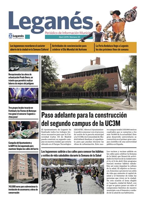 Leganés, periódico de información municipal. Abril 2019 ...