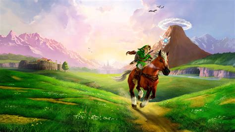 Legend Of Zelda Ocarina Of Time Link Riding Horse UHD 4K Wallpaper | Pixelz