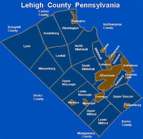 Lehigh County Pennsylvania Township Maps