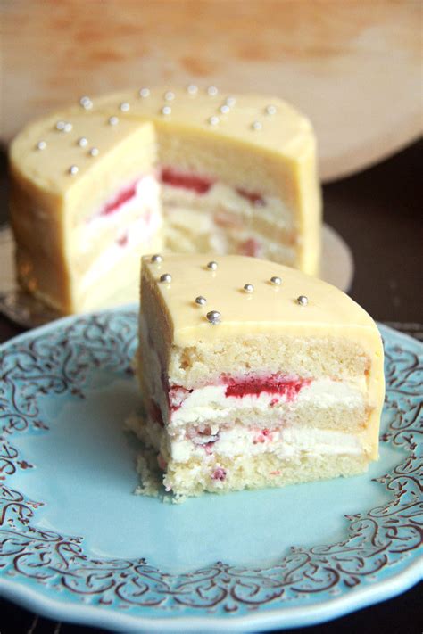 lemon, white chocolate & strawberry layer cake ...