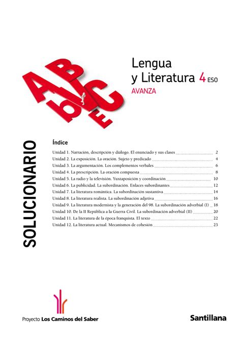 Lengua Y Literatura 3 Eso Santillana Material Fotocopiable ...