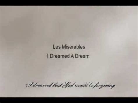 Les Misérables   I Dreamed A Dream  with Lyrics    YouTube