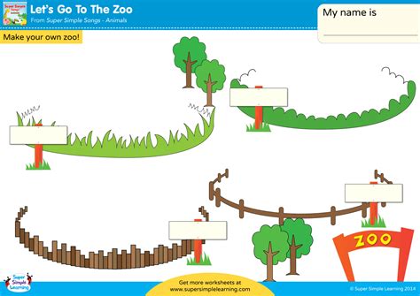 Let s Go To The Zoo Worksheet   Make Your Own Zoo   Super Simple