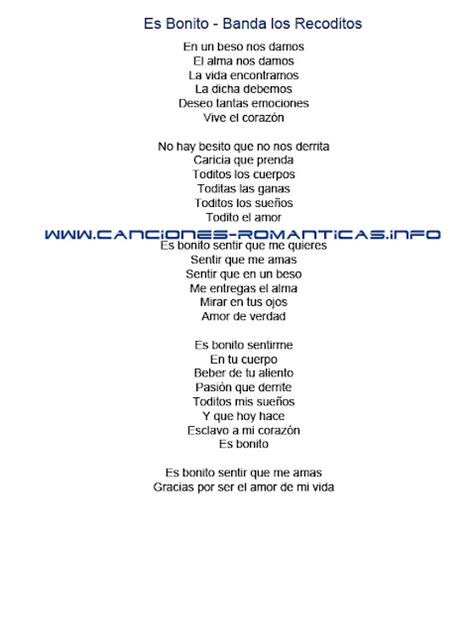 Letra De Cancion Romantica   SEONegativo.com