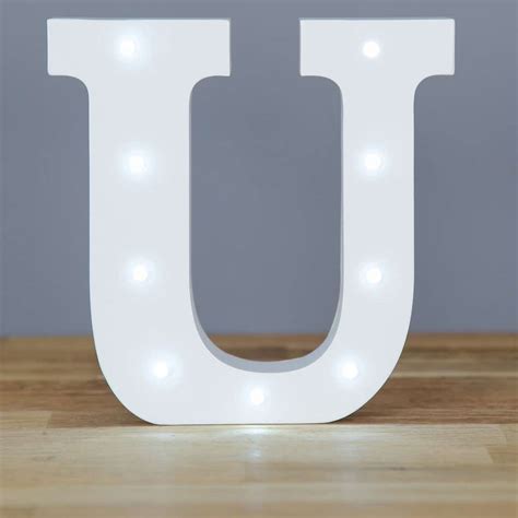 Letra U Luz Led  Madera  » Mister & Miss Party