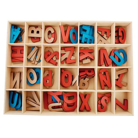Letras alfabeto móvil pequeño mayúsculas de madera ...