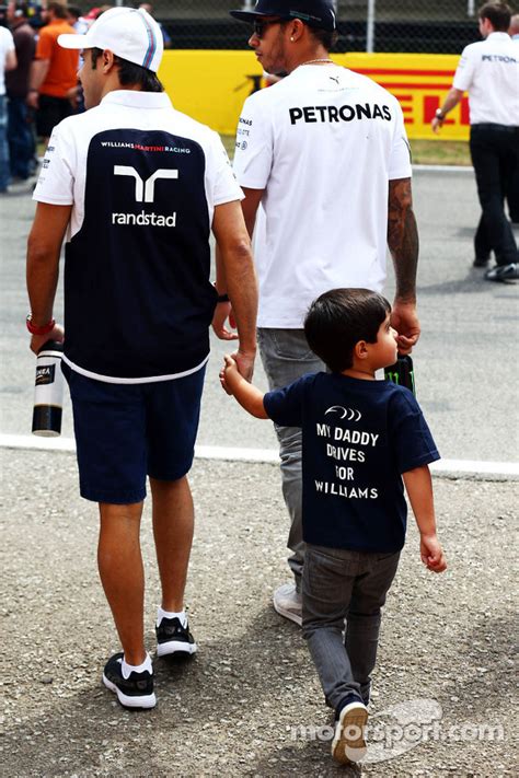 Lewis Hamilton, Mercedes AMG F1, with Felipe Massa ...