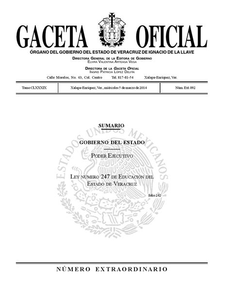 Ley 247 del estado de veracruz by Celso Martinez Issuu