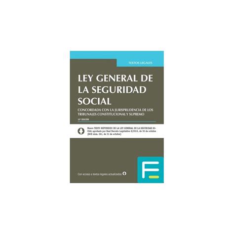 Ley General de la Seguridad Social 10ª Edición 2015 ...