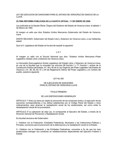 ley número 350 H. Congreso del Estado de Veracruz