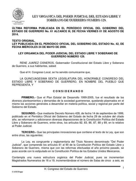 LEY ORGANICA DEL PODER JUDICIAL DEL ESTADO DE GUERRERO ...