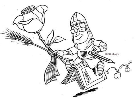 Leyenda de San Jorge, legenda de Sant Jordi   Colorear dibujos infantiles