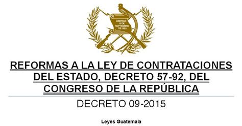 Leyes, acuerdos y temas de Guatemala: Decreto 9 2015 ...