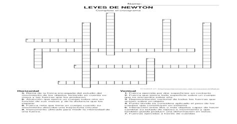 Leyes de newton pdf crucigrama   [PDF Document]