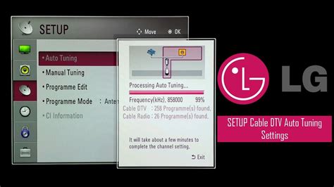 LG TV SETUP Cable DTV Auto Tuning Settings. FAST and EASY ...