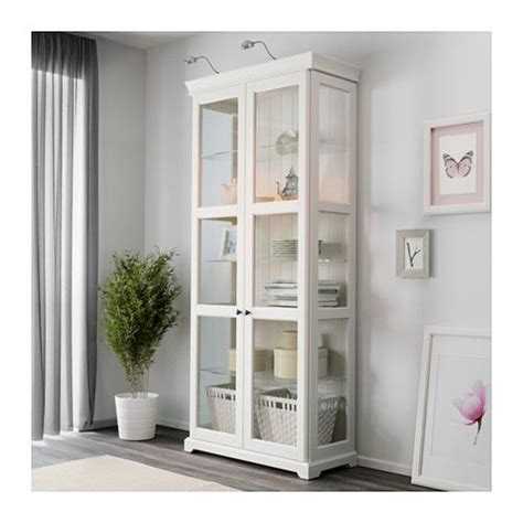 LIATORP Glass door cabinet, gray | decor | Ikea glass ...