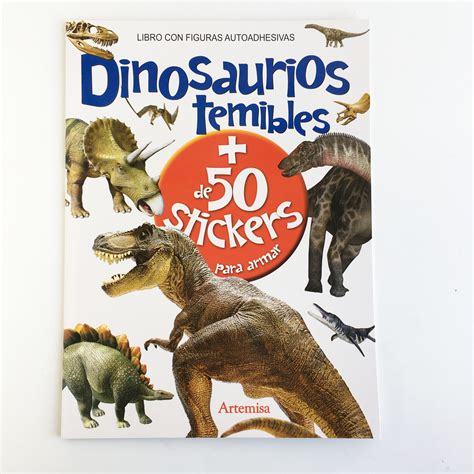 Libro con figuras autoadhesivas dinosaurios   BUEN CRECER