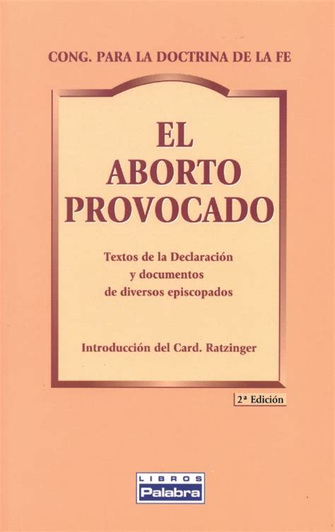 Libro: El aborto provocado de Congregación para la Doctrina de la Fe
