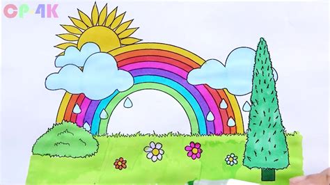 Libro para colorear arco iris | Cómo dibujar imágenes sol ...