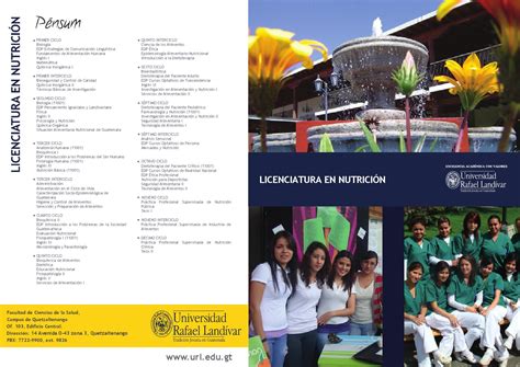 Licenciatura en Nutrición by Universidad Rafael Landivar ...