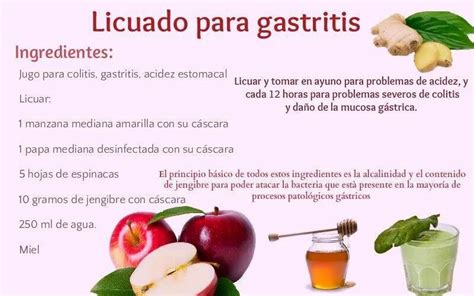 Licuado para gastritis... | Jugos para la colitis, Alimentacion, Licuados